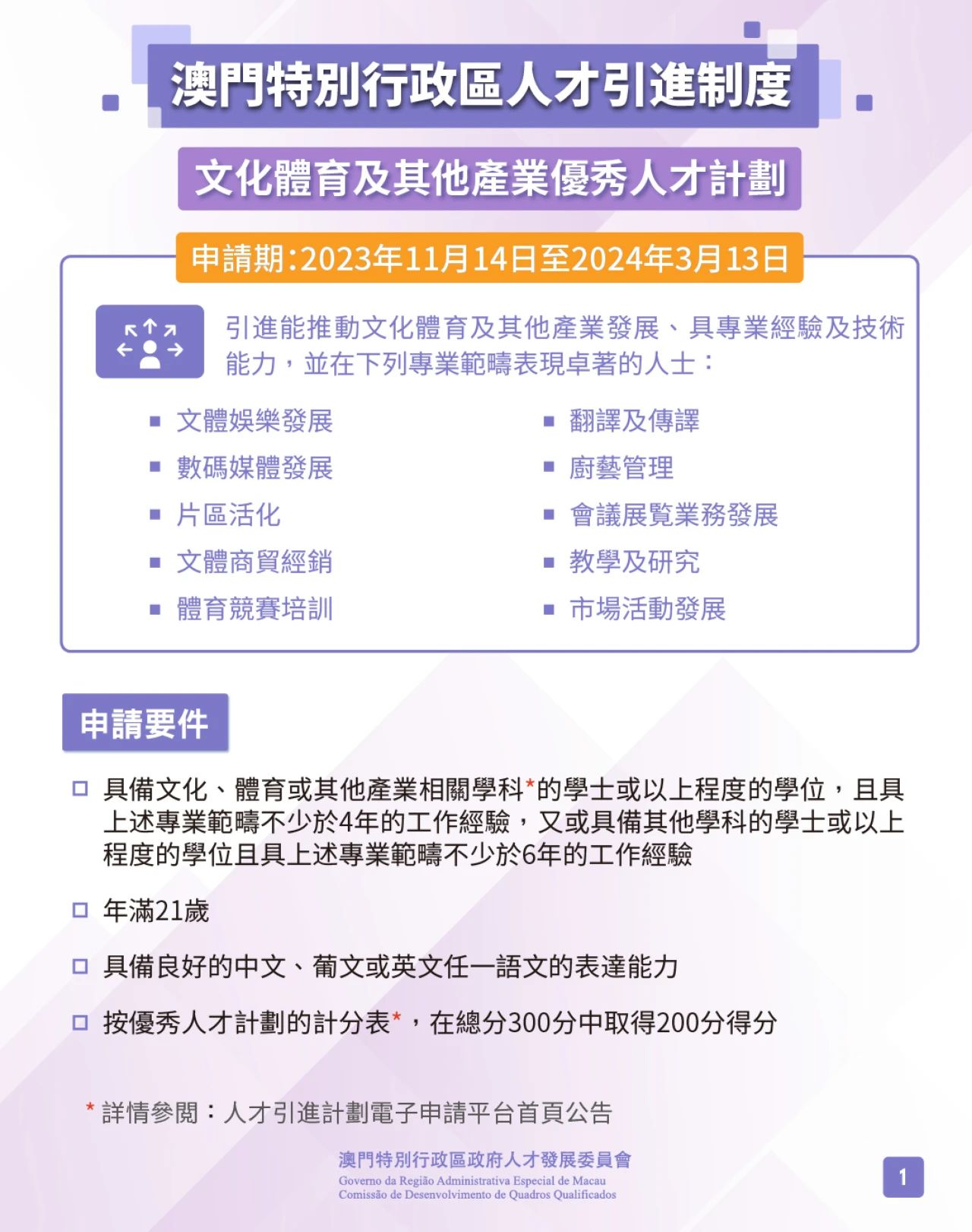 申請(qǐng)截止期至明年3月13日，這類人想拿澳門身份，請(qǐng)抓緊！